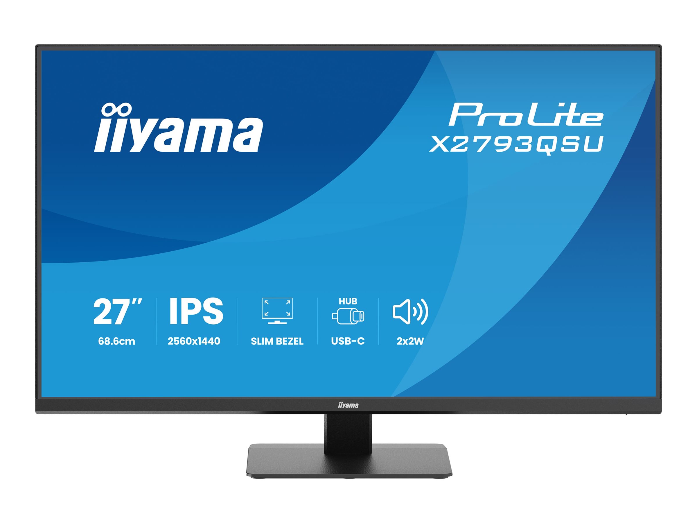 Iiyama ProLite X2793QSU-B1 - LED-Monitor - 2560 x 1440 QHD @ 75 Hz - IPS - 350 cd/m² - 1000:1 - 1 ms - HDMI - DisplayPort - Lautsprecher - Schwarz - Matte Iiyama ProLite X2793QSU-B1 - LED-Monitor - 2560 x 1440 QHD @ 75 Hz - IPS - 350 cd/m² - 1000:1 - 1 ms - HDMI - DisplayPort - Lautsprecher - Schwarz - Matte