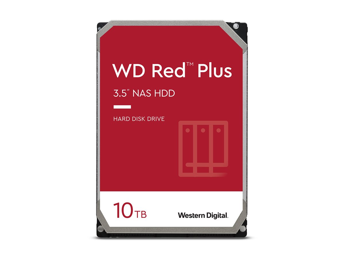 WD Red Plus WD100EFGX - Festplatte - 10 TB - - SATA 6Gb/s - 7200 rpm - Puffer: 512 MB