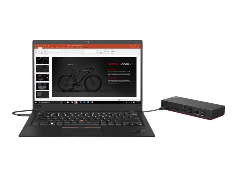 LenovoThinkPad Universal USB 3.2 Gen 2 - USB-C - HDMI - 2 x DP - 1GbE - 90 Watt - Campus LenovoThinkPad Universal USB 3.2 Gen 2 - USB-C - HDMI - 2 x DP - 1GbE - 90 Watt - Campus