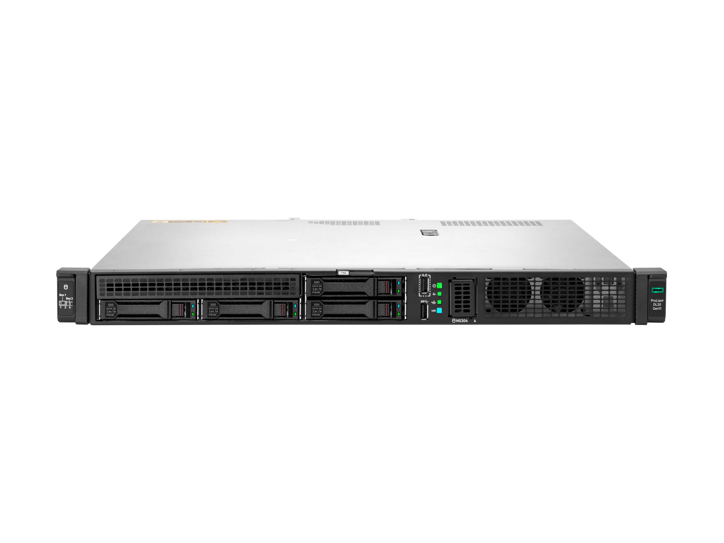 HPE ProLiant DL20 Gen11 - Server - Rack-Montage - - Schacht/Schächte - keine HDD - Matrox G200 - 1GbE - kein Betriebssystem - Monitor: keiner - Smart Choice