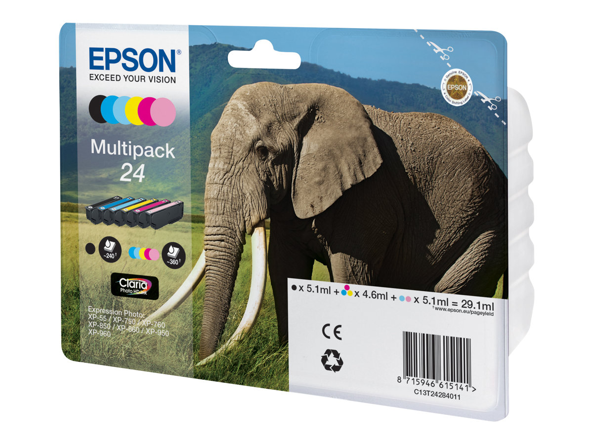 T24 MULTIPACK - für Expression Photo XP-55 - XP-750 - XP-760 - XP-850 - XP-860 - XP-950 - XP-960 - XP-970
