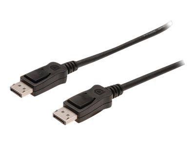 Digitus DisplayPort Anschlusskabel - eingerastet bis DisplayPort (S) eingerastet - 2 m - geformt - Schwarz