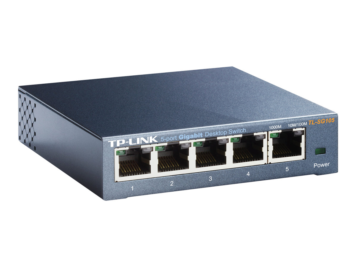 Switch TL-SG105 5-Ports - Switch - unmanaged - 5 x 10/100/1000 - Desktop Switch TL-SG105 5-Ports - Switch - unmanaged - 5 x 10/100/1000 - Desktop