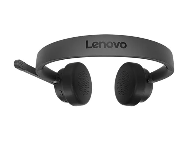 Lenovo Headset - On-Ear - Bluetooth - kabellos - Adapter USB-A via Bluetooth - Schwarz - Zertifiziert für Microsoft Teams Lenovo Headset - On-Ear - Bluetooth - kabellos - Adapter USB-A via Bluetooth - Schwarz - Zertifiziert für Microsoft Teams
