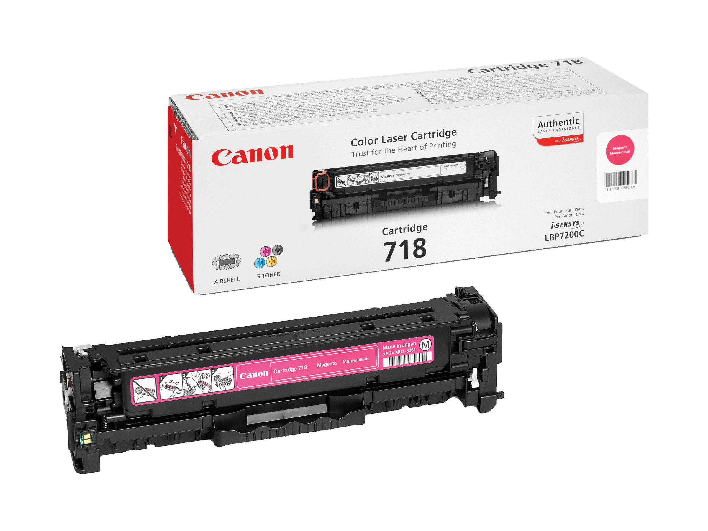Toner CRG 718 magenta - für ImageCLASS LBP7200; i-SENSYS MF8330 - MF8350; Laser Shot LBP-7200; Satera MF8330 - MF8350
