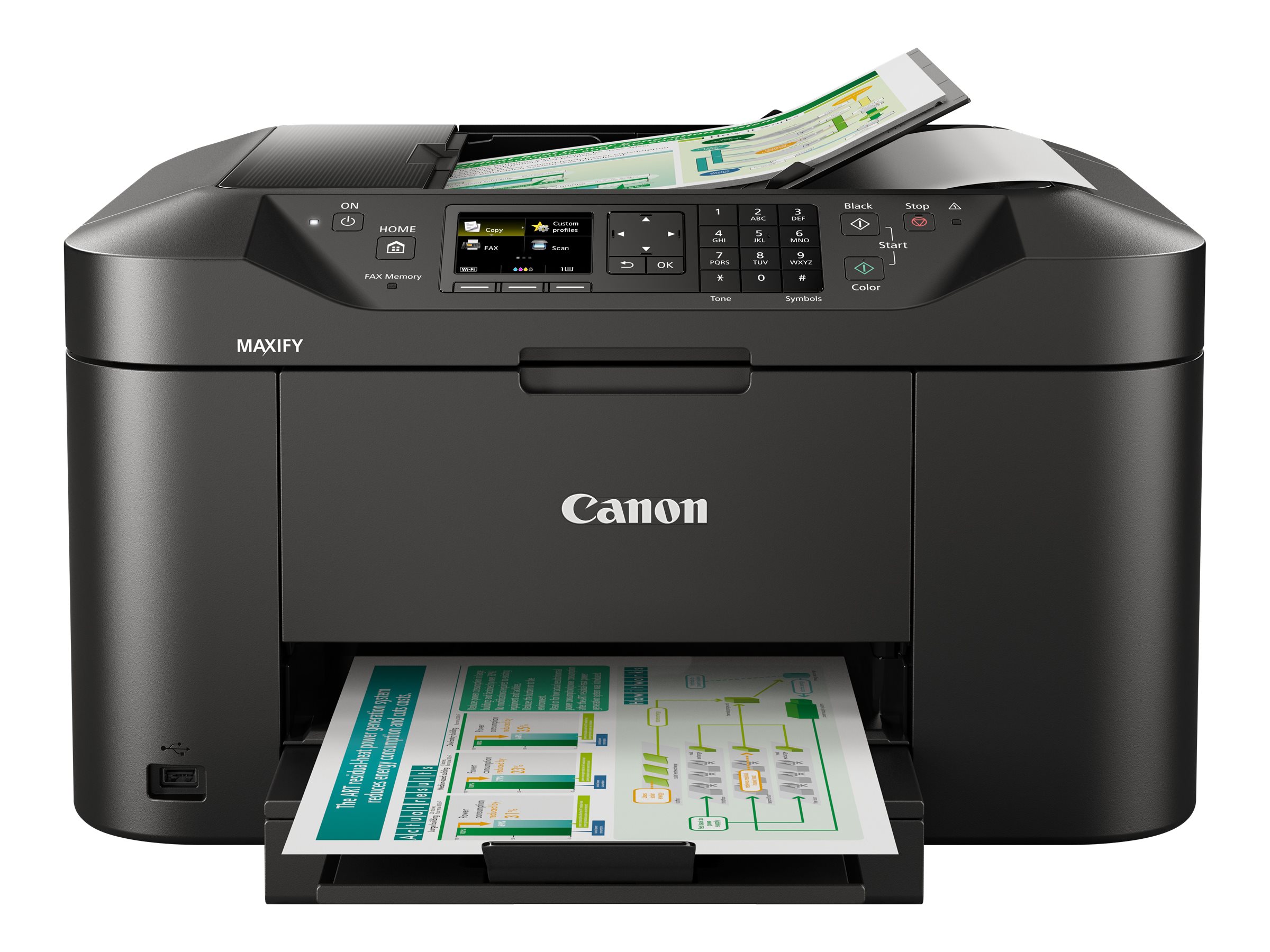 Canon MAXIFY MB2150 - Multifunktionsdrucker - - Legal (216 x 356 mm) (Original) - A4/Legal (Medien) - bis zu 18 Seiten/Min. (Kopieren) - bis zu 19 ipm (Drucken) - 250 Blatt - 33.6 Kbps - Wi-Fi(n) - USB-Host - USB 2.0