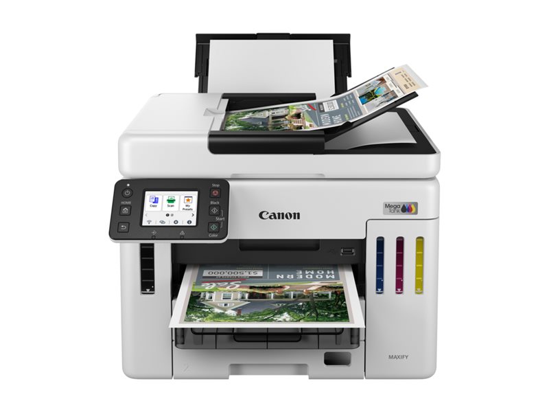 Canon MAXIFY GX7150 MegaTank - - A4 (210 x 297 mm) (Original) - A4/Legal (Medien) - bis zu 24 ipm (Drucken) - 600 Blatt - 33.6 Kbps - USB 2.0 - Wi-Fi(n) - LAN