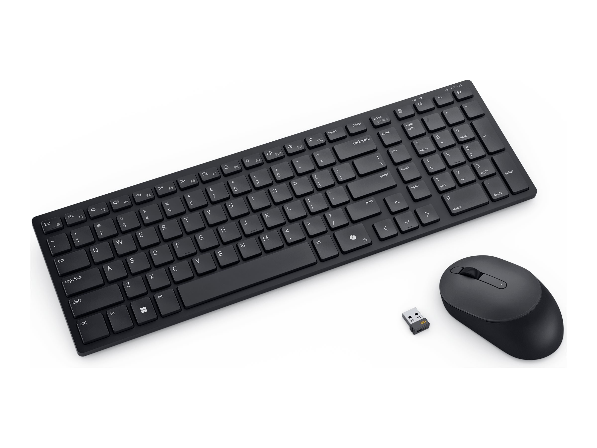 Dell Silent Keyboard and Mouse KM555 -Tastatur-und-Maus-Set - kabellos - 2.4 GHz - Bluetooth 5.1 - QWERTZ - Deutsch - Schwarz - mit 3 Jahre Advanced Exchange-Service