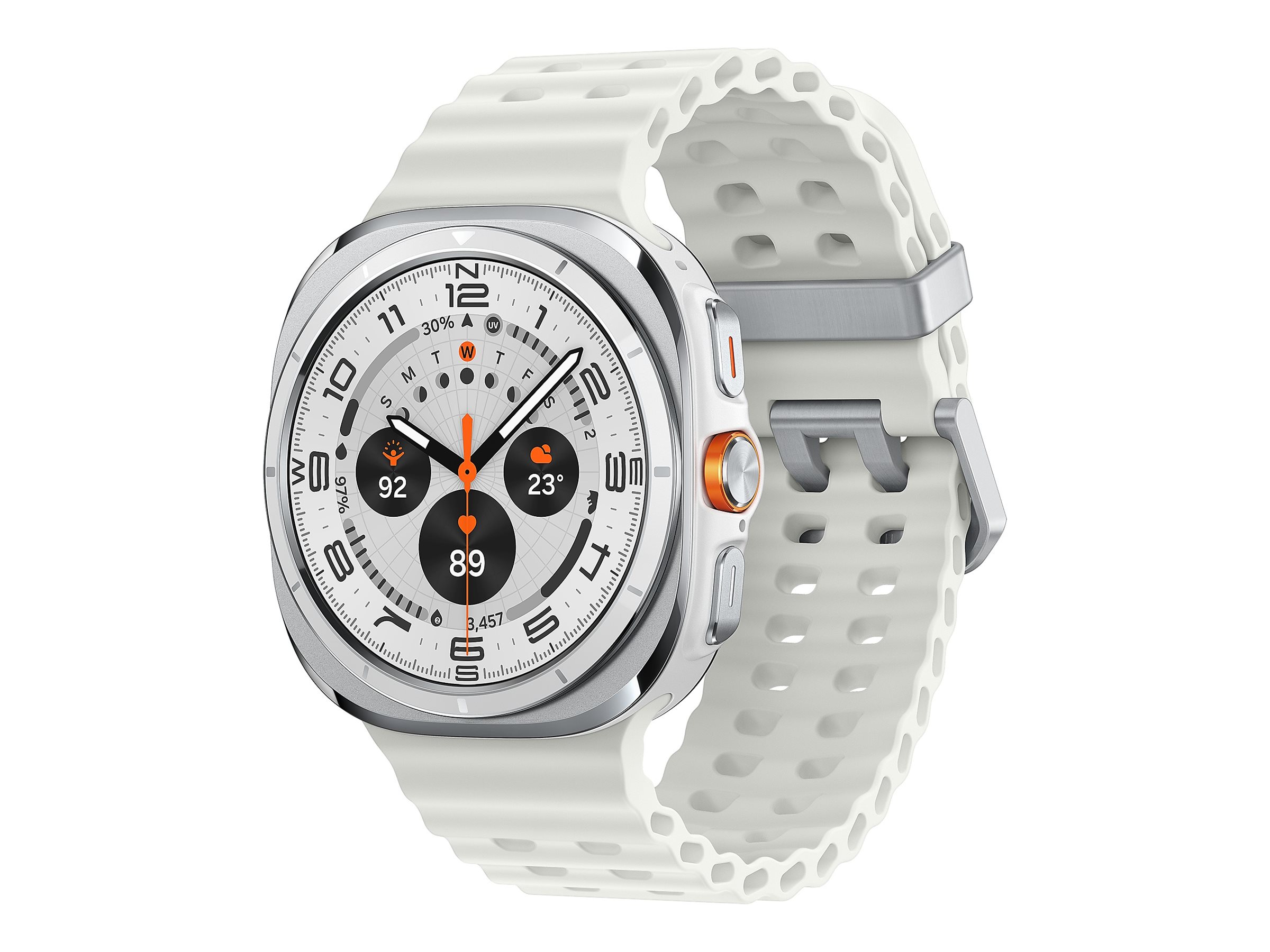 Samsung Galaxy Watch Ultra - 47 mm - Titanweiß - - 64 GB - LTE - NFC - Bluetooth - Wi-Fi - 4G - 60.5 g Samsung Galaxy Watch Ultra - 47 mm - Titanweiß - - 64 GB - LTE - NFC - Bluetooth - Wi-Fi - 4G - 60.5 g