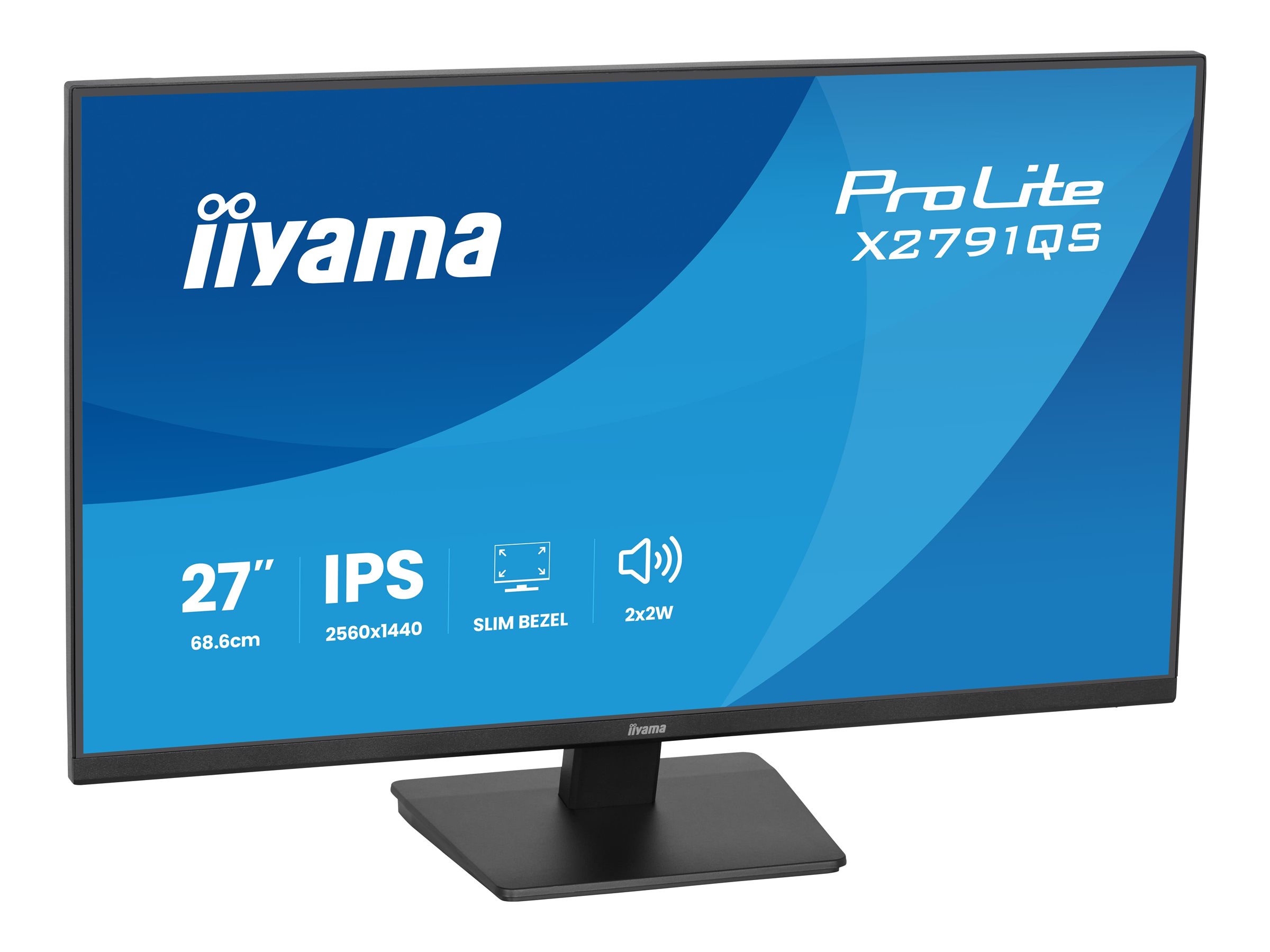 Iiyama ProLite X2791QS-B1 - LED-Monitor - 2560 x 1440 QHD @ 75 Hz - IPS - 350 cd/m² - 1000:1 - 1 ms - HDMI - DisplayPort - Lautsprecher - Schwarz - Matte Iiyama ProLite X2791QS-B1 - LED-Monitor - 2560 x 1440 QHD @ 75 Hz - IPS - 350 cd/m² - 1000:1 - 1 ms - HDMI - DisplayPort - Lautsprecher - Schwarz - Matte