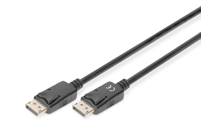 Digitus DisplayPort Anschlusskabel - eingerastet bis DisplayPort (S) eingerastet - 2 m - geformt - Schwarz