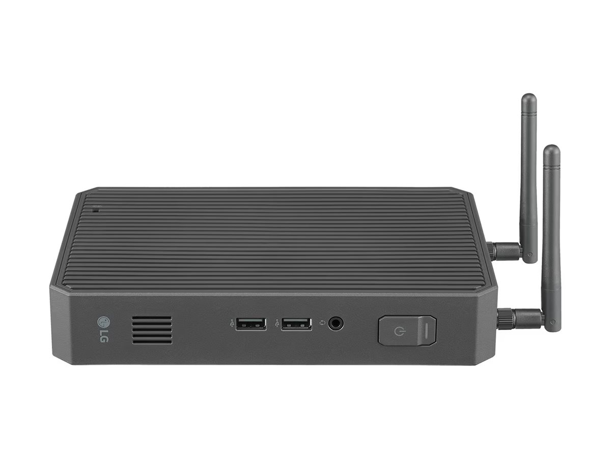 LG CQ600N-6N - Thin Client - USFF - 1 x Celeron - RAM 4 GB - Flash - eMMC 16 GB - UHD Graphics - 1GbE - WLAN: 802.11a/b/g/n/ac/ax - Bluetooth 5.1 - kein Betriebssystem - Monitor: keiner LG CQ600N-6N - Thin Client - USFF - 1 x Celeron - RAM 4 GB - Flash - eMMC 16 GB - UHD Graphics - 1GbE - WLAN: 802.11a/b/g/n/ac/ax - Bluetooth 5.1 - kein Betriebssystem - Monitor: keiner
