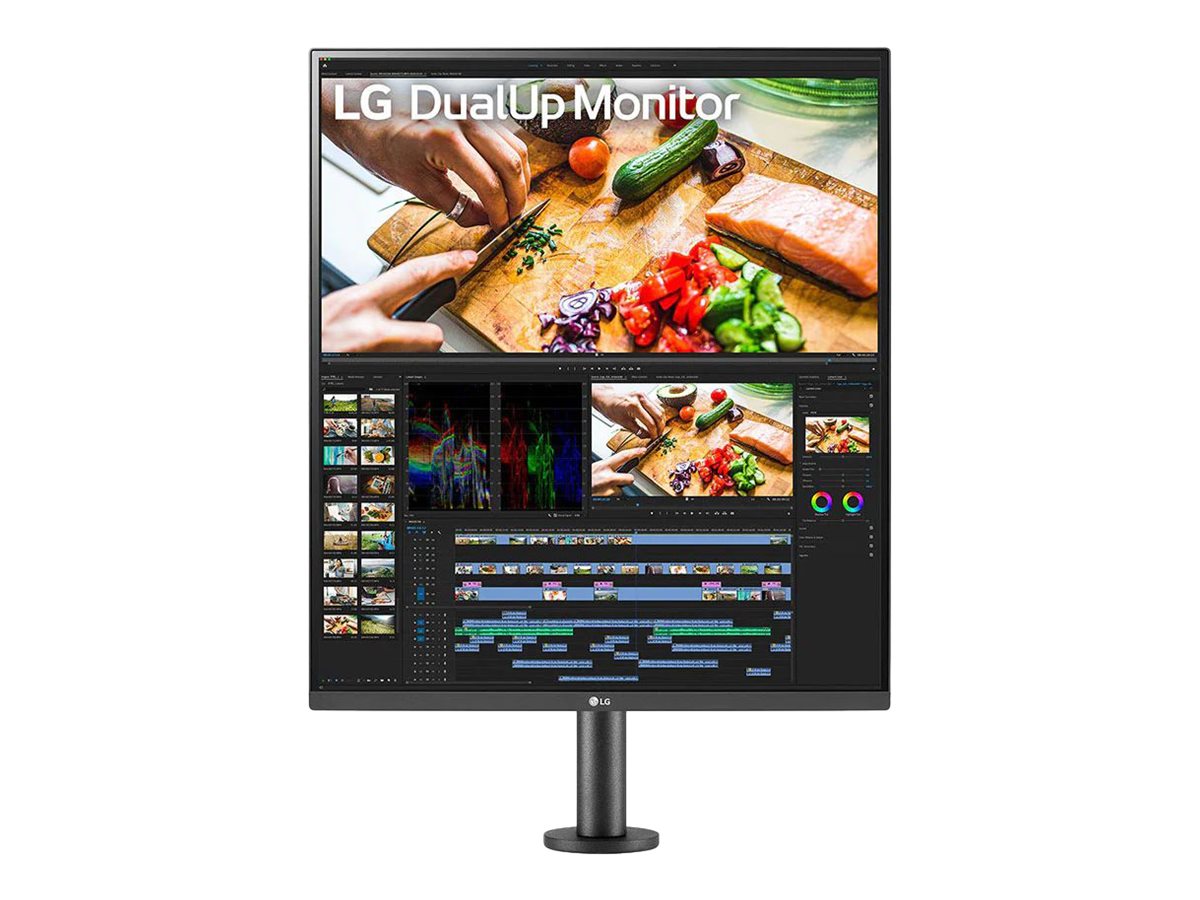 LG DualUp Ergo 28MQ780-B - LED-Monitor - 71.1 cm - (27.6" sichtbar) - 2560 x 2880 SDQHD @ 60 Hz - Nano IPS - 300 cd/m² - 1000:1 - HDR10 - 5 ms - 2xHDMI - DisplayPort - USB-C - Lautsprecher - Charcoal Gray - strukturiert