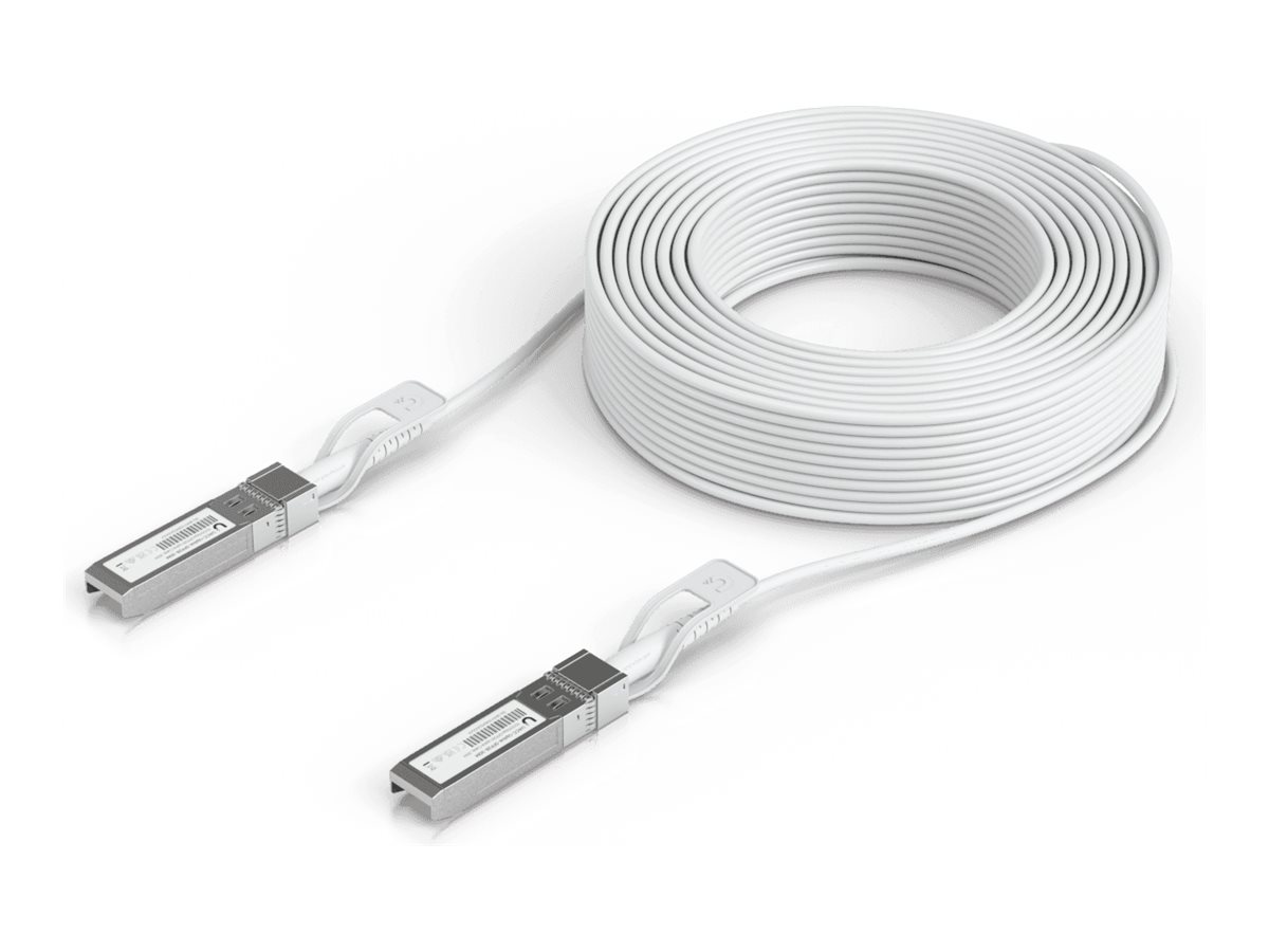 Ubiquiti UniFi - 25GBase Direktanschlusskabel - - zu SFP28 (M) - 30 m - 3 mm - weiß