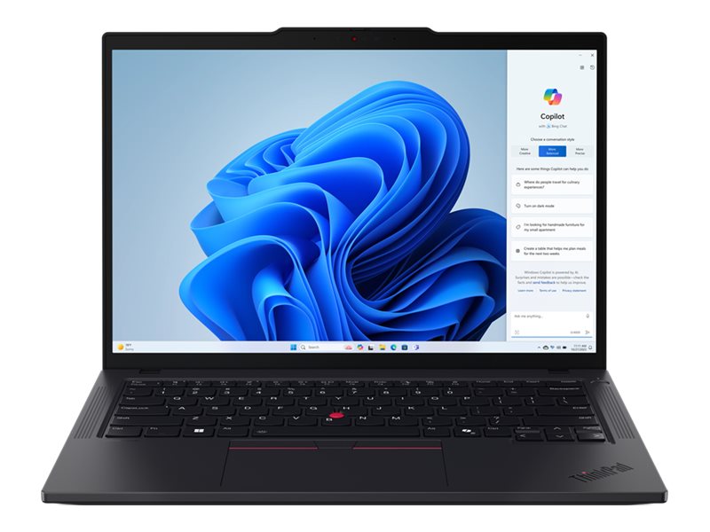 Lenovo ThinkPad T14 Gen 5 21ML - IPS 1920 x 1200 - Wi-Fi 6E - Bluetooth - Schwarz - kbd: Deutsch - mit 1 Jahr Lenovo Premier Support