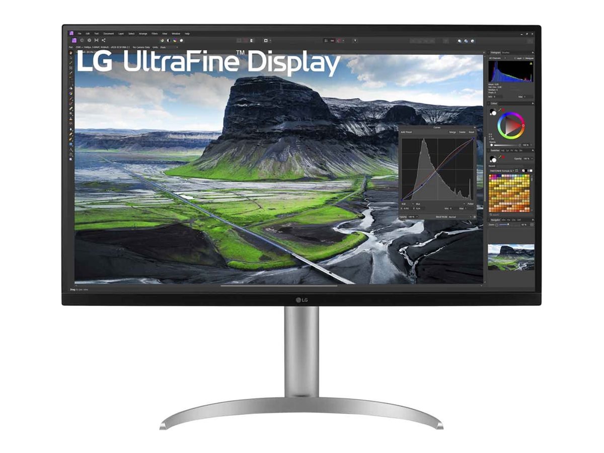 LG UltraFine 32UQ850V-W - UQ850V Series - - 3840 x 2160 4K @ 60 Hz - IPS - 500 cd/m² - 2000:1 - DisplayHDR 400 - 5 ms - 2xHDMI - DisplayPort - USB-C - Lautsprecher