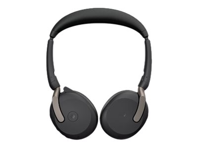 Jabra Evolve2 65 Flex MS Stereo - Headset - On-Ear - Bluetooth - kabellos - aktive Rauschunterdrückung - USB-C - Schwarz - Zertifiziert für Microsoft Teams