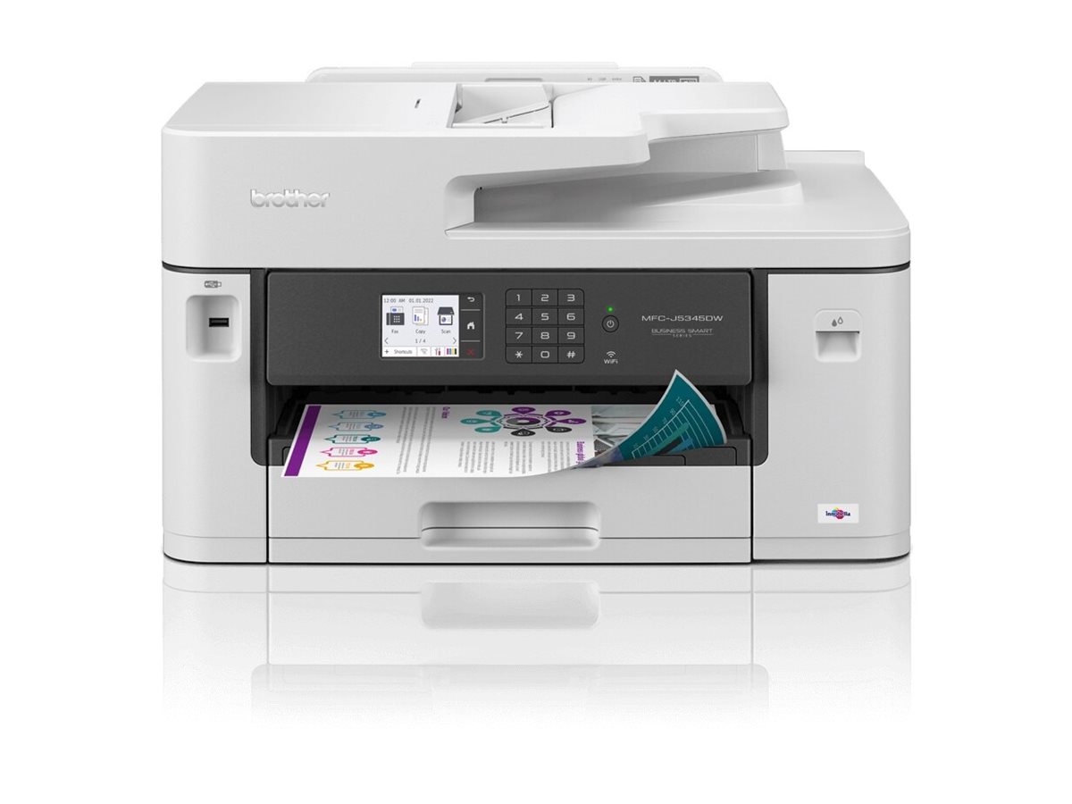 Brother MFC-J5345DW - Multifunktionsdrucker - - bis zu 25 Seiten/Min. (Kopieren) - bis zu 28 Seiten/Min. (Drucken) - 250 Blatt - 14.4 Kbps - USB 2.0 - LAN - Wi-Fi(n)