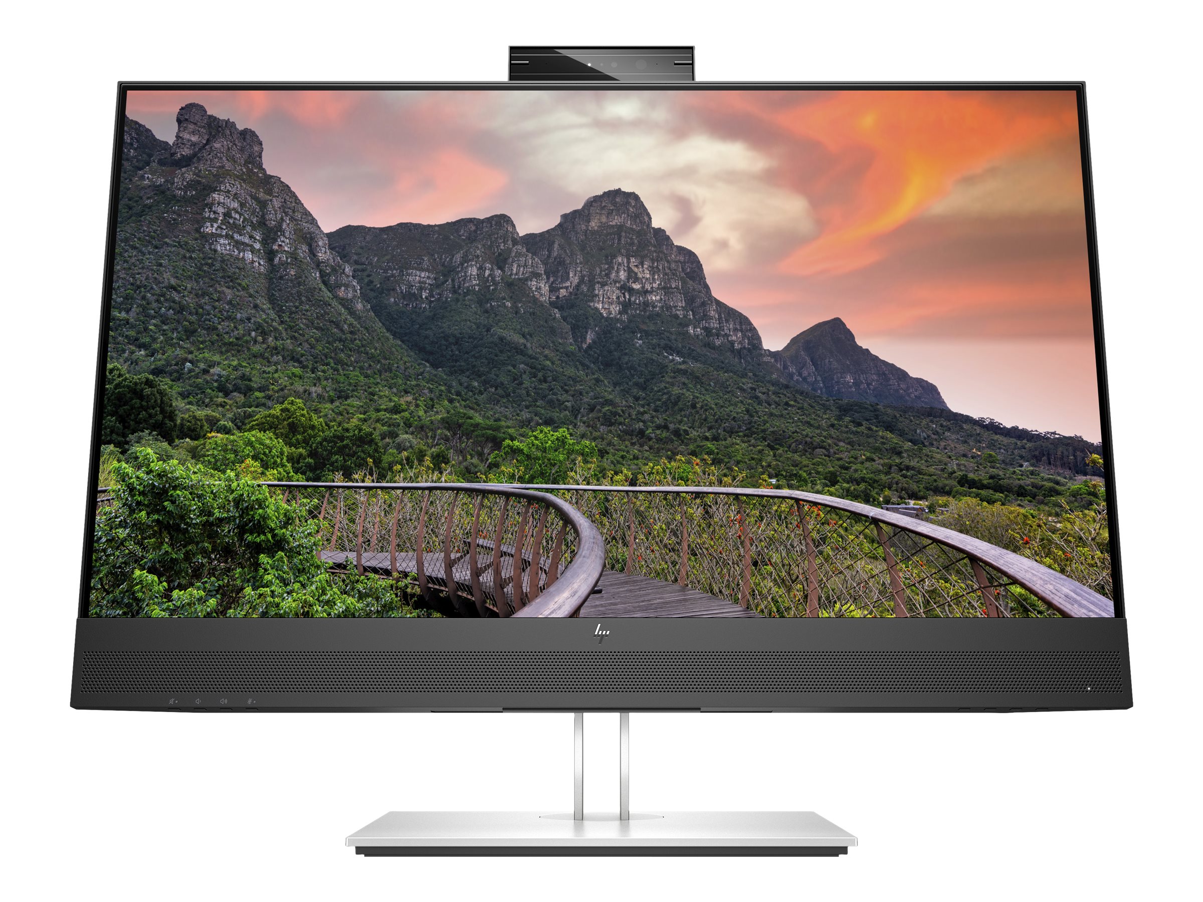 HP E27m G4 Conferencing Monitor E-Series LED-Monitor 68.6 cm (27") 2560 x 1440 QHD @ 75 Hz - 2560 x 1440 QHD @ 75 Hz - IPS - 300 cd/m² - 1000:1 - 5 ms - HDMI - DisplayPort - USB-C - Lautsprecher - Silber (Halter) - schwarzer Kopf