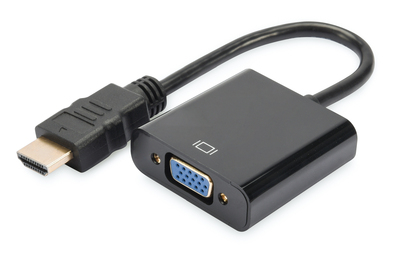 DIGITUS HDMI A auf VGA Converter schwarz - bis HD-15 (VGA) - Mini-Stecker (W) - Schwarz