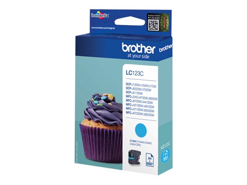 Brother LC123C - Hohe Ergiebigkeit - Cyan - Original - Tintenpatrone - für Brother DCP-J132 - J152 - J172 - J552 - J752 - MFC-J245 - J470 - J650 - J6520 - J6720 - J6920 - J870
