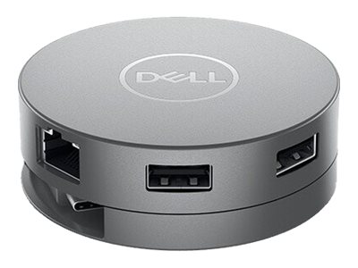 Dell Mobile Adapter DA310 - Multiport-Adapter - USB-C - VGA - HDMI - DP - USB-C - 1GbE