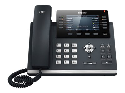 Yealink SIP-T46U VoIP-Telefon mit Rufnummernanzeige grau - dreiweg Anruffunktion - SIP - SIP v2 - 16 Zeilen