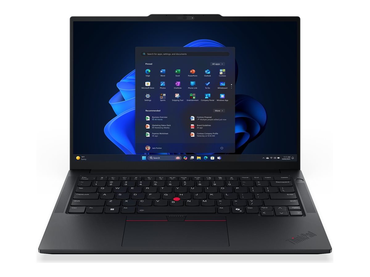 Lenovo ThinkPad E14 Gen 7 21T0 -180°-Scharnierdesign - AMD Ryzen 5 220 / 3.2 GHz - IPS 1920 x 1200 - Wi-Fi 6E - Bluetooth - Schwarz - kbd: Deutsch - mit 1 Jahr Lenovo Premier Support