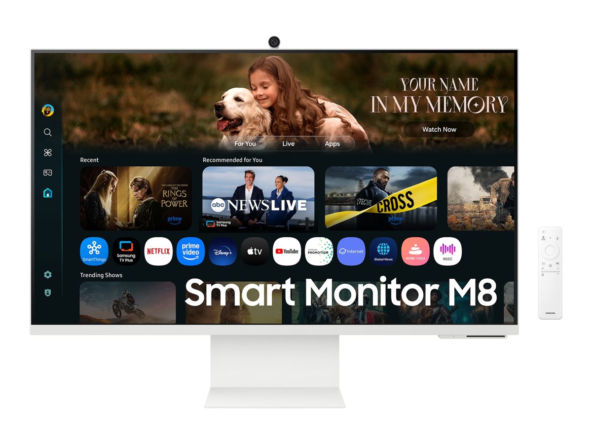 Samsung S32FM801UU - M80F Series - LED-Monitor - - 3840 x 2160 4K UHD (2160p) @ 60 Hz - VA - 400 cd/m² - 3000:1 - HDR10 - HDR10+ - 4 ms - HDMI - USB-C - Lautsprecher - weiß