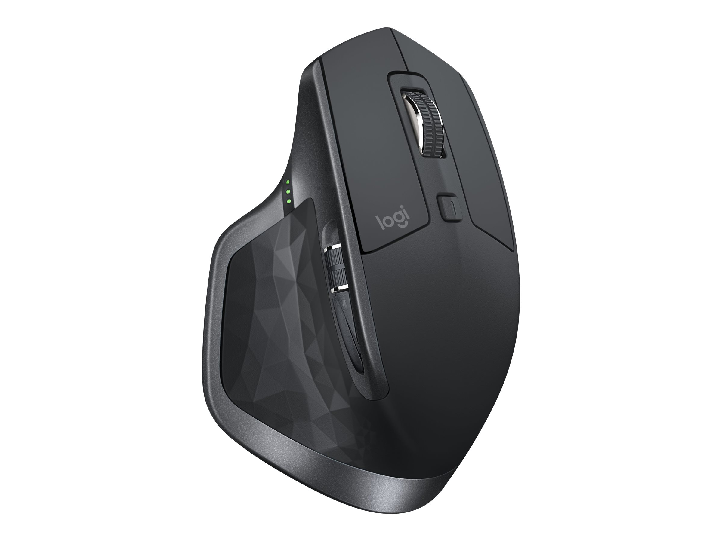 MX Master 2S - Maus - Laser - 7 Tasten - kabellos - Bluetooth, 2.4 GHz - - kabellos - 2.4 GHz - Bluetooth - USB Logitech Unifying Empfänger - Graphite - für Komplett Office Micro R9