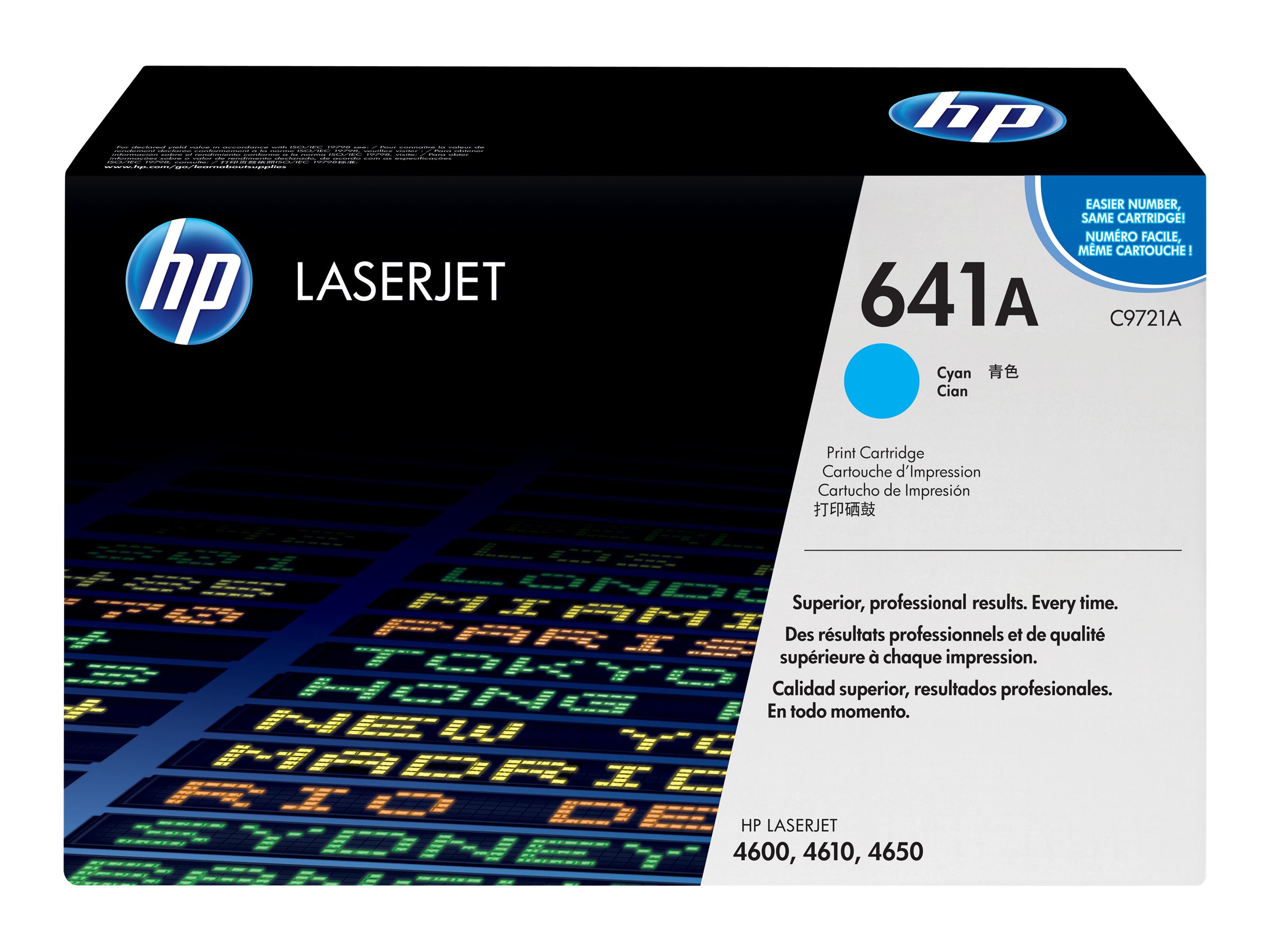 HP 641A - Cyan - Original - LaserJet - Tonerpatrone (C9721A) - für Color LaserJet 4600 - 4610 - 4650 HP 641A - Cyan - Original - LaserJet - Tonerpatrone (C9721A) - für Color LaserJet 4600 - 4610 - 4650