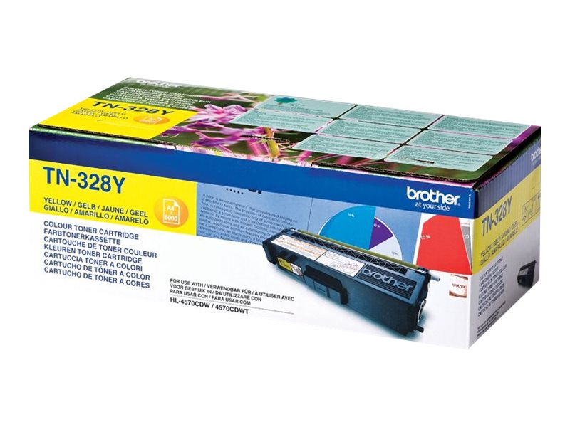 Brother TN328Y - Gelb - Original - Tonerpatrone - für Brother DCP-9270CDN - HL-4570CDW - HL-4570CDWT - MFC-9970CDW