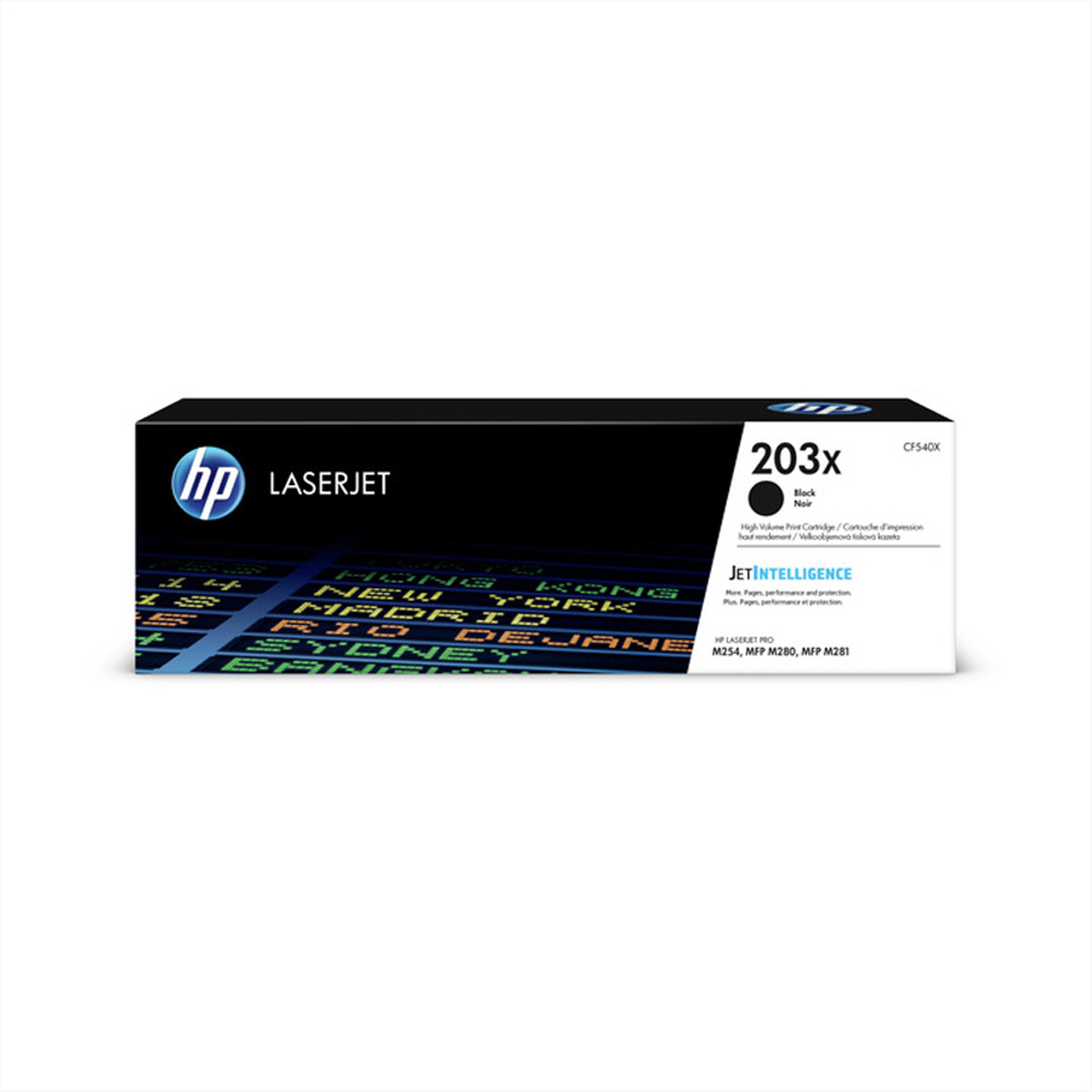 HP 203X - Hohe Ergiebigkeit - Schwarz - Original - LaserJet - Tonerpatrone (CF540X) - für Color LaserJet Pro M254dw - M254nw - MFP M280nw - MFP M281cdw - MFP M281fdn - MFP M281fdw