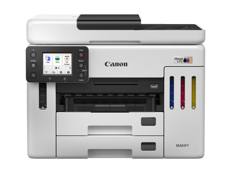 Canon MAXIFY GX7150 MegaTank - - A4 (210 x 297 mm) (Original) - A4/Legal (Medien) - bis zu 24 ipm (Drucken) - 600 Blatt - 33.6 Kbps - USB 2.0 - Wi-Fi(n) - LAN