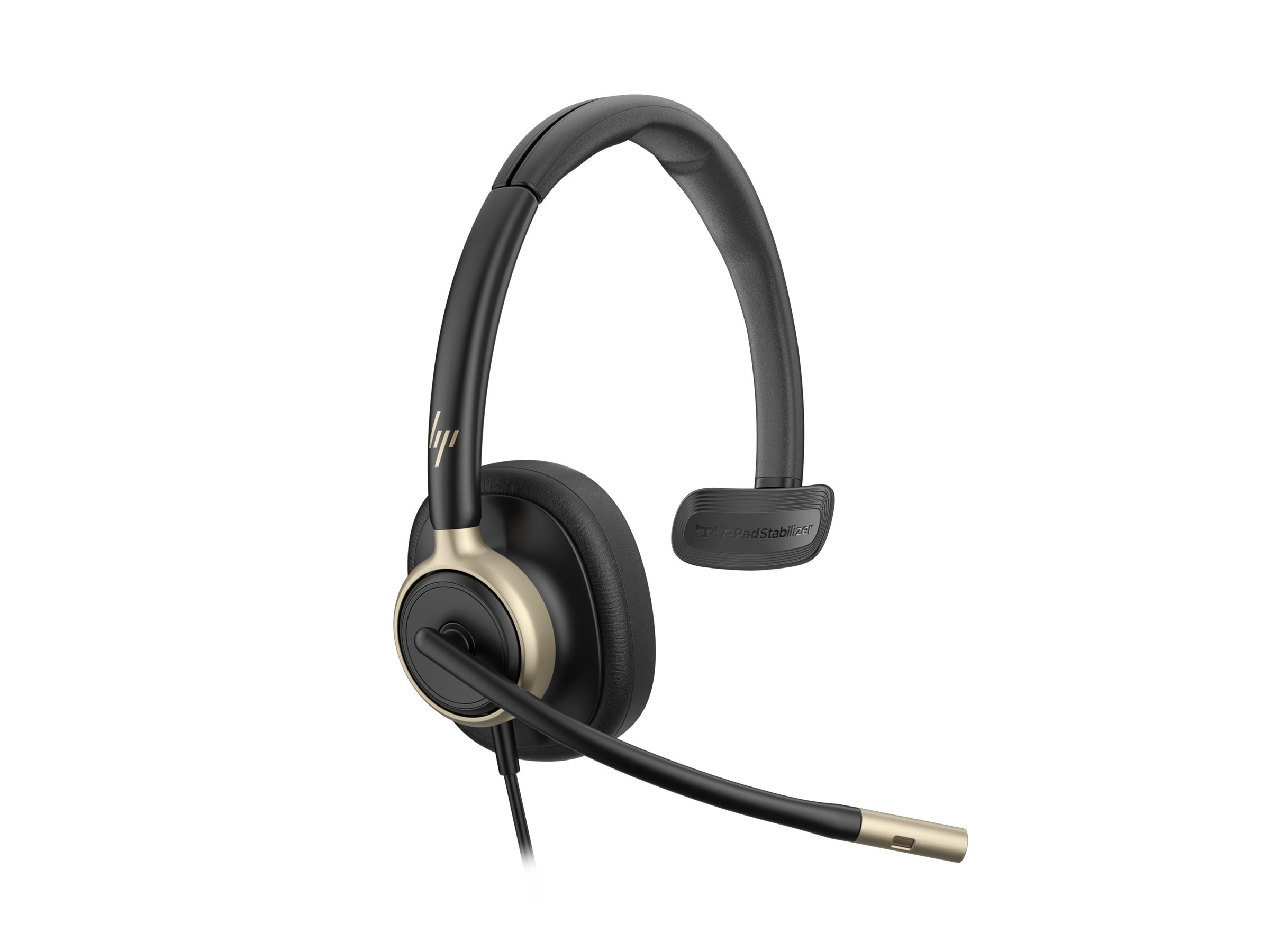 HP Poly Mission 815 - Mission 800 Series - Headset - On-Ear - kabelgebunden - aktive Rauschunterdrückung - USB-A - USB-C - Schwarz - Zertifiziert für Microsoft Teams Open Office - Google Meet-zertifiziert - Zoom-zertifiziert