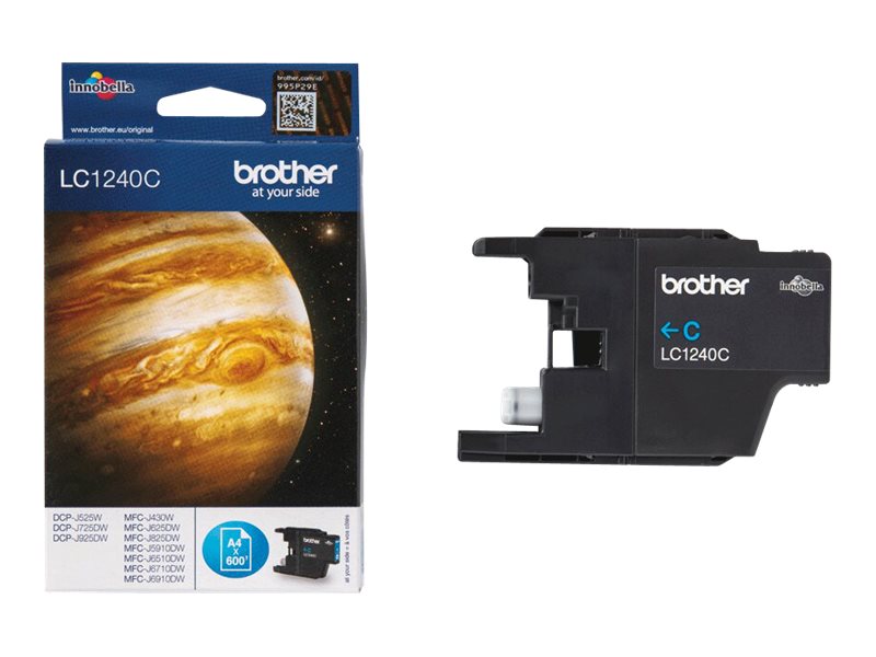 Brother LC1240C - Cyan - Original - Tintenpatrone - für Brother DCP-J525 - J725 - J925 - MFC-J430 - J5910 - J625 - J6510 - J6710 - J6910 - J825 Brother LC1240C - Cyan - Original - Tintenpatrone - für Brother DCP-J525 - J725 - J925 - MFC-J430 - J5910 - J625 - J6510 - J6710 - J6910 - J825