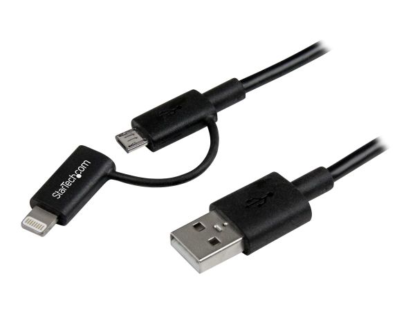 StarTech.com 1m Apple Lightning oder Micro USB auf USB Kabel