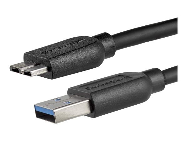 StarTech.com 2m schlankes SuperSpeed USB 3.0 A auf Micro B Kabel - St/St - USB 3.0 Anschlusskabel -
