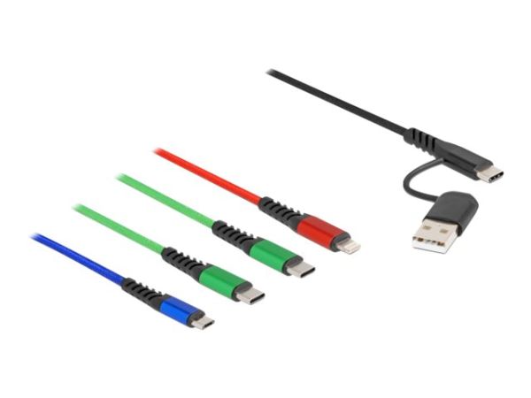 Delock Kabel nur zum Laden - USB, 24 pin USB-C männlich zu Micro-USB Typ B, Lightning, 24 pin USB-C
