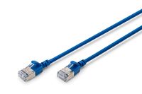 DIGITUS CAT 6A F-FTP Slim Patchkabel, 3m, Blau