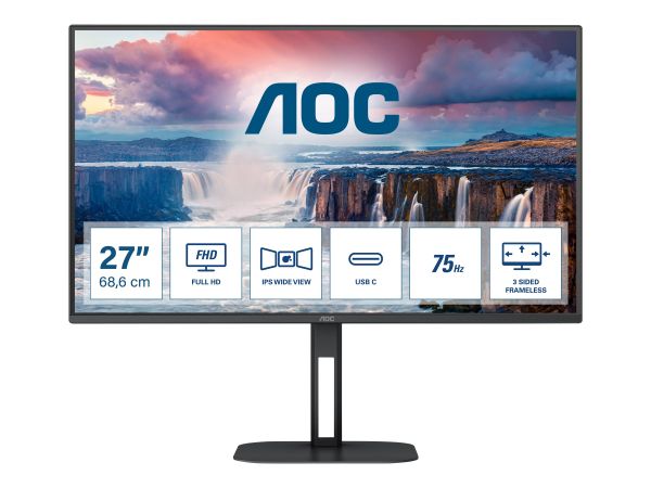 AOC Value-line 27V5CE/BK - V5 series - LED-Monitor - 68.6 cm (27")