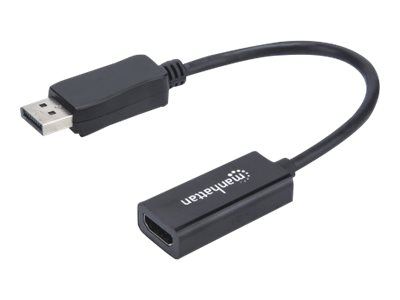 Manhattan DisplayPort 1.1 to HDMI Adapter Cable, 1080p@60Hz, Male to Female, Black, DP With Latch, N