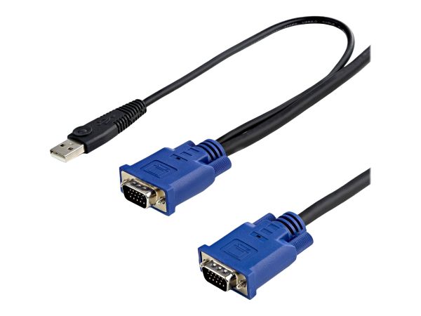 StarTech.com 3m 2-in-1 PS/2 USB KVM Kabel - Kabelsatz für KVM Switch / Umschalter - Video- / USB-Kab