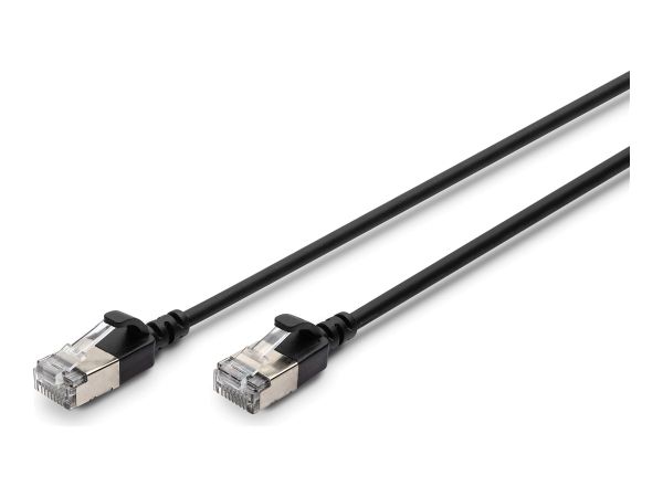 DIGITUS CAT 6A F-FTP Slim Patchkabel, 1,5m, Schwarz