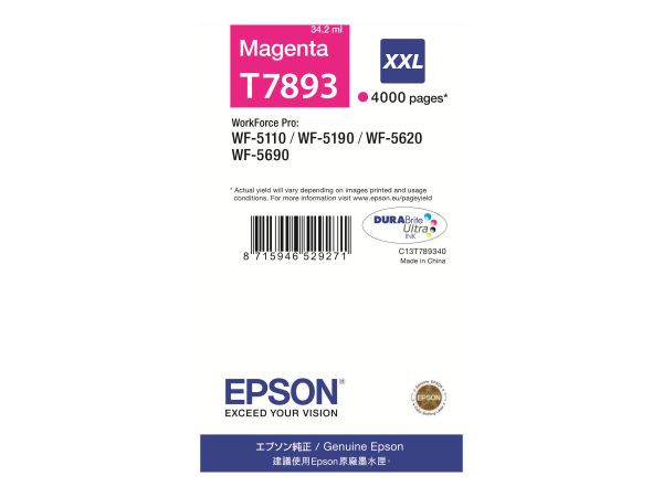 Tintenpatrone C13T789340 XXL magenta f. WF-5xxx Serie
