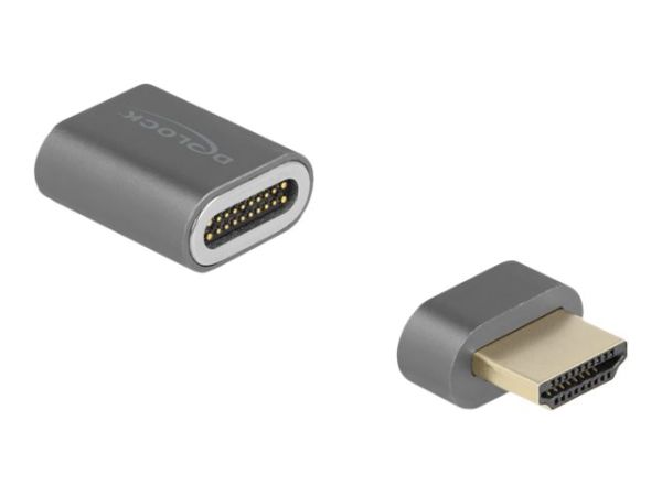 Delock HDMI-Adapter - HDMI männlich abnehmbar und magnetisch zu HDMI männlich - Anthrazit - unterstü