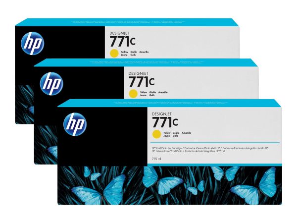 HP 771C - 3er-Pack - 775 ml - Gelb - Original