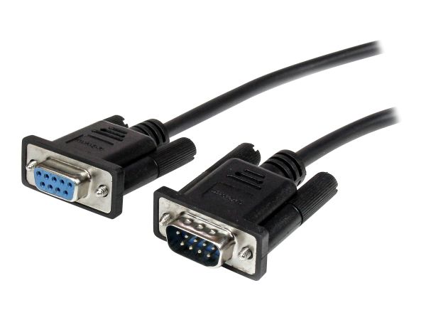 StarTech.com 2 m schwarzes Seriell Straight-Through DB9 RS232-Kabel - Stecker/Buchse - Serielles Ver