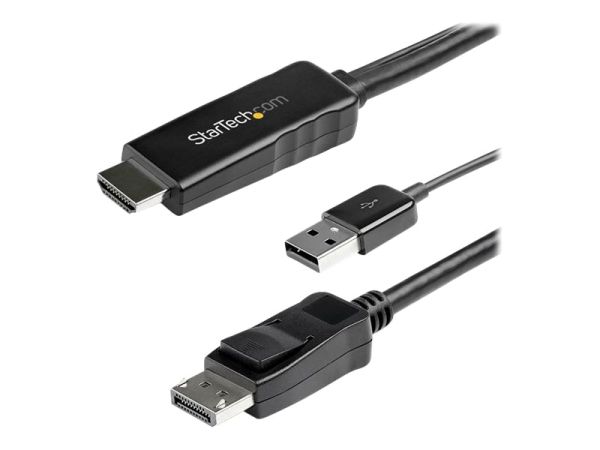StarTech.com 3m HDMI to DisplayPort Adapter Cable with USB Power - 4K 30Hz Active HDMI to DP 1.2 Con