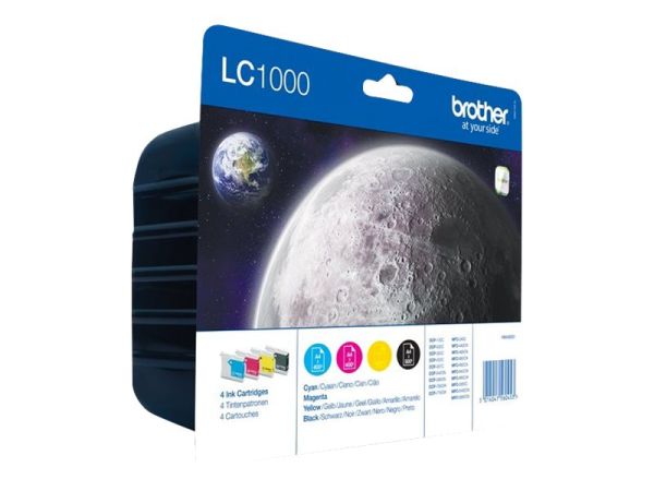 Brother LC1000 Value Pack - 4er-Pack - Schwarz, Gelb, Cyan, Magenta